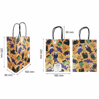 Sachets Cadeaux Halloween en Papier 16x9x22 cm (12 pcs.)
