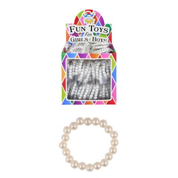 BRACELETS ENFANT BLANC NACRÉ EN PRÉSENTOIR (120 pcs)