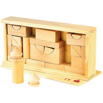 **PRIX CHOC** BOÎTE DE BLOCS EN BOIS, 27 PIÈCES (24 pces.)