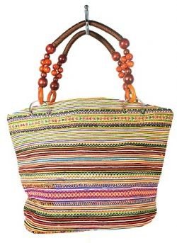Sac B-Fair Beads Brun avec Poignée en Perles (1 pc) | Art. 97744