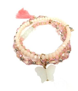 Bracelet Ibiza Rose à 3 rangs (1 pc)