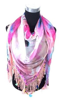 Écharpe Fleurs Rose Style Ibiza | Accessoires Mode