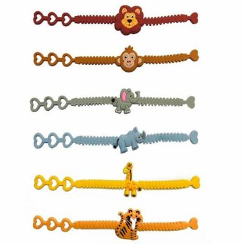 Bracelets en silicone Animaux de la Jungle pour enfants (12 pcs)