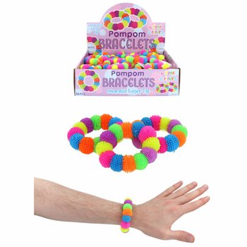 Bracelet à Pompons en Présentoir (36 pcs.)