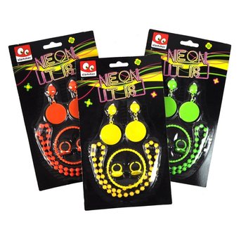 Ensemble de Bijoux NÉON sur Carte (12 pcs)