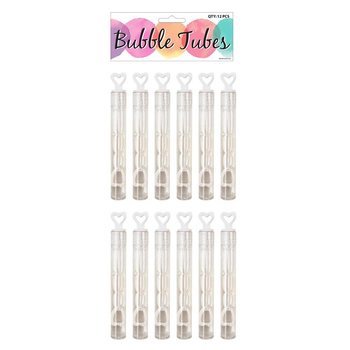 MINI BULLES DE SAVON DE MARIAGE EN TUBES (1 Paquet de 12 pièces)