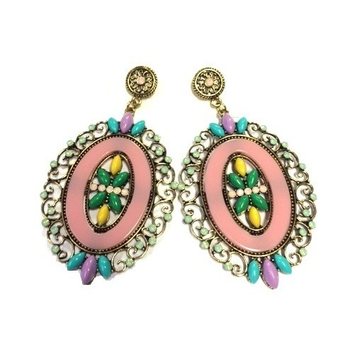 Boucles d'oreilles Multicolores (1 pc) - Style Ibiza