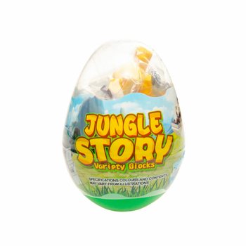 Briques de Construction Brick en &OElig;uf - Mix Animaux de la Jungle (12 pcs)