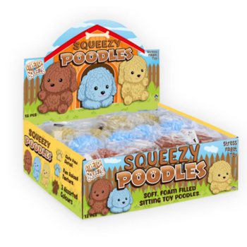 Caniches Stretchy Squishy en Pr&eacute;sentoir (12 pi&egrave;ces)