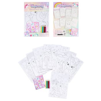 GRAND SET DE COLORIAGE LICORNE - 22x30x1 CM (12 pcs)