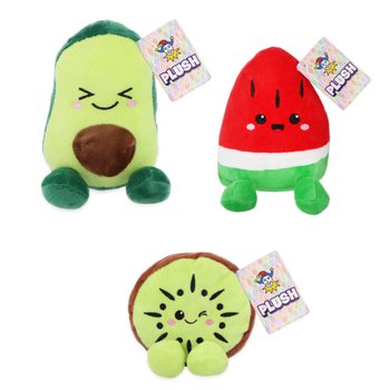 PELUCHE FRUITS - HAUTEUR 15CM - MIX DE MODÈLES (12 pcs)