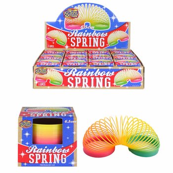 RETRO TOYS - SPIRALE ARC-EN-CIEL Ø 6,5 CM EN PRÉSENTOIR (12 pcs)