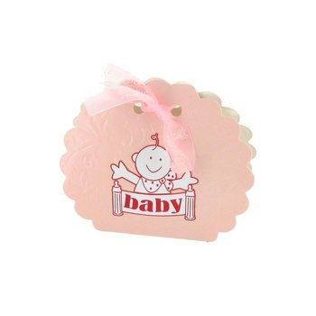 Boîtes Cadeaux Naissance - Rose (12 pcs) | Dragées Baby Shower