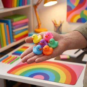 SQUISHY CANARDS POUR P&Ecirc;CHE AUX CANARDS - EN DISPLAY (72 pcs)