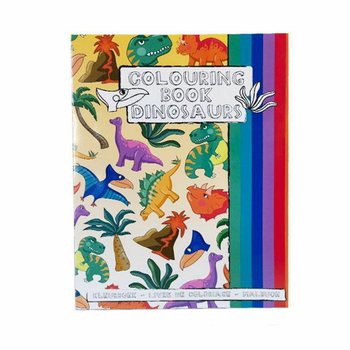 A4 - CAHIER DE COLORIAGE DINOSAURE 21x28 cm, AVEC AUTOCOLLANTS (12 pcs)