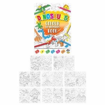 Cahier de Coloriage par Numéros - Dinosaures (48 pièces)