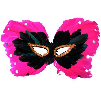 Loup de F&ecirc;te avec Plumes - Mod&egrave;le 4 (Lot de 5)