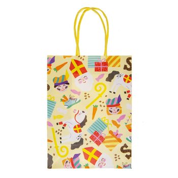 SAC CADEAU EN PAPIER - SINTERKLAAS - 16x9x22 CM (12 pcs)