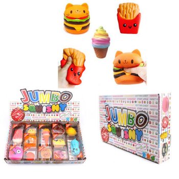 Squishies JUMBO en Présentoir (12 pièces) - Anti-stress Parfumé