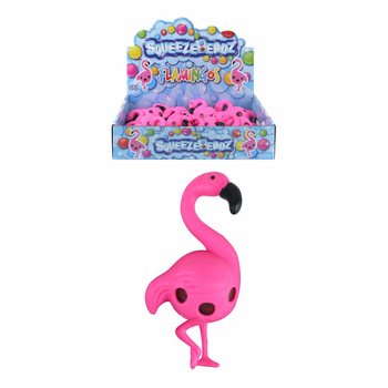 BALLES ANTISTRESS FLAMANT ROSE EN PRÉSENTOIR (12 pcs.)