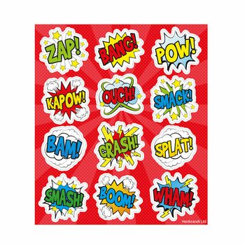 Autocollants Fun : Pr&eacute;sentoir Comic Signs (120 pcs.)