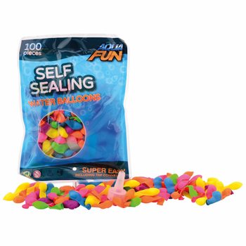 AQUA FUN - 100x Bombes    Eau Auto-Fermantes (Pack de 6)