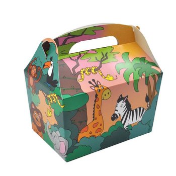BOÎTE MENU MODÈLE : ANIMAUX DE LA JUNGLE - Dim 18.5x12x19 CM - FOODBOX - KIDSBOX (24 pcs)