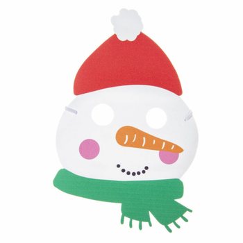 Mix de Masques de No&euml;l en Mousse - P&egrave;re No&euml;l, Renne & Bonhomme de Neige (48 pcs)