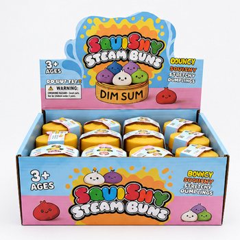 RAGE - Squishy GLITTER Dumplings Bun PETIT (Dim. 5.5 x 5.5 x 3 cm) - Jouet Fidget Viral 2026 (24 pcs)