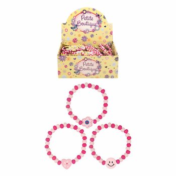 Présentoir Bracelets Smiley en Bois pour Filles (120 pcs)
