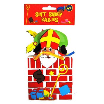 Lot de 4 Plateaux &agrave; Friandises Saint-Nicolas (12 sets)