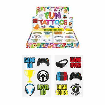 Présentoir de Tatouages Gamer Fun (96 feuilles)