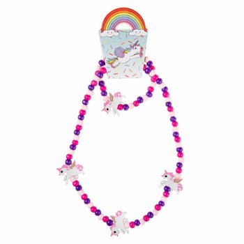 Parure Collier et Bracelet Licorne en Bois pour Enfants (Lot de 48)