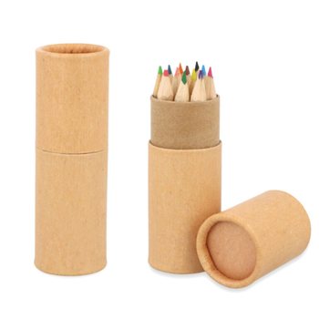 12x Crayons de Couleur en Tube : Modèle : Eco Friendly - En Présentoir (20 pcs.)