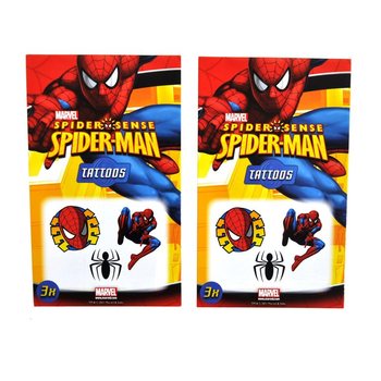 Tatouages Marvel 3 pièces - Modèle : Spider-Man (Lot de 50)