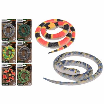Serpent Animal World sur Carte (60 cm) - Pr&eacute;sentoir 24 pi&egrave;ces