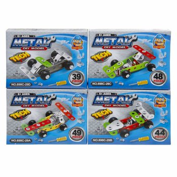 Kit de construction de voiture de course en métal (Présentoir 24 pcs)