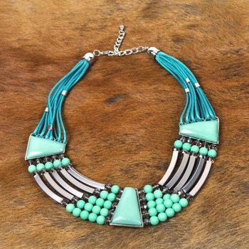 Collier Luxe Style Ibiza Turquoise (1 pce)