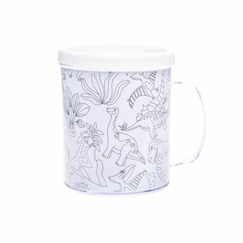 Set de 2 Gobelets Dinosaures &agrave; Colorier Soi-M&ecirc;me