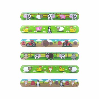 Bracelet slap – Animaux de la ferme (120 pcs)
