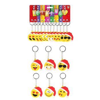 PORTE-CLÉS SMILEY DE NOËL (12 pcs)