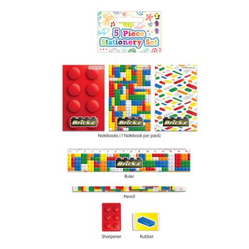 Ensemble de Papeterie Briques 5 Pièces (24 pcs)