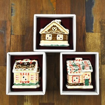 PHOTOPHORE MAISON DE NOËL (Lot de 3)