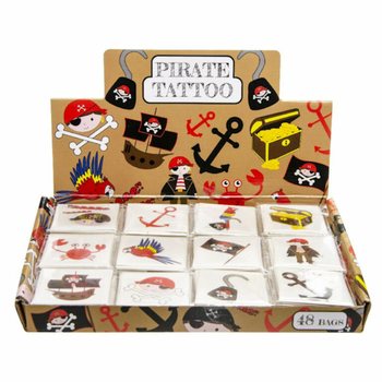 Tatouages Éphémères Fun - Pirate (48 paquets)