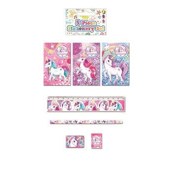 Set d'écriture licorne 5 pièces (24 pièces)