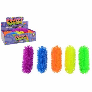 Grand Ver Fluffy 22 cm - Pr&eacute;sentoir Assorti (12 pcs)