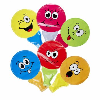BALLONS SMILEY AUTO-GONFLANTS &Agrave; TENIR (48 pcs)