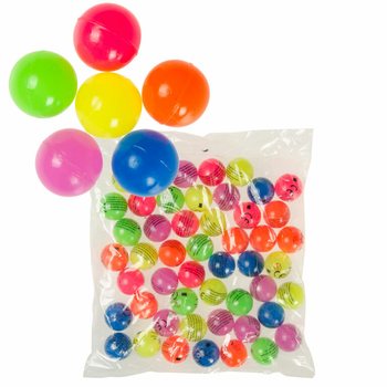 MIX BALLES REBONDISSANTES COULEURS NÉON Ø 3,2 cm (50 pcs)