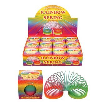 Ressort Magique Arc-en-Ciel en Boîte Ø 7,5 cm (12 pièces)