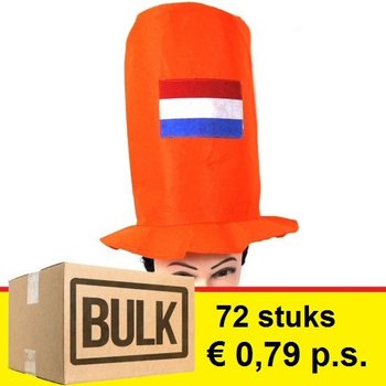 ***OFFRE EN GROS*** CHAPEAU HAUT-DE-FORME ORANGE (72 pcs)